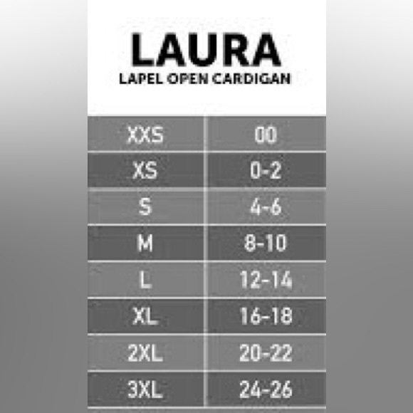 NWT - LuLaRoe Laura Lapel Open Cardigan - Picture 6 of 6